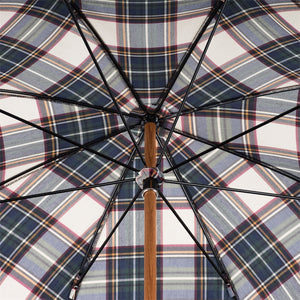 Pasotti Umbrella - Tartan with Leather Handle