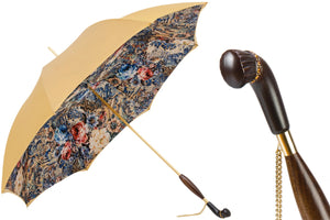 Pasotti Umbrella - Floral Lined with Vintage Handle
