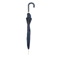 Load image into Gallery viewer, Pasotti Umbrella - Gents Umbrella with Navy Leather Handle