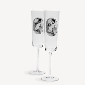 Fornasetti Cammei Flute - Set of 2