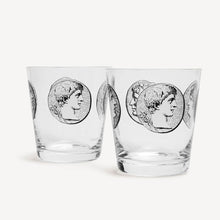 Load image into Gallery viewer, Fornasetti Cammei Water Glass - Set of 2