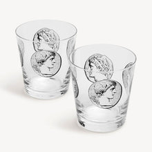 Load image into Gallery viewer, Fornasetti Cammei Water Glass - Set of 2