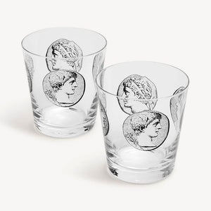 Fornasetti Cammei Water Glass - Set of 2