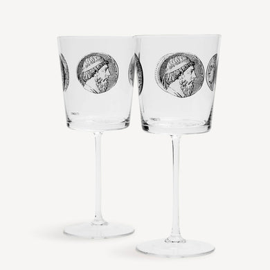 Fornasetti Cammei Wine Glass - Set of 2