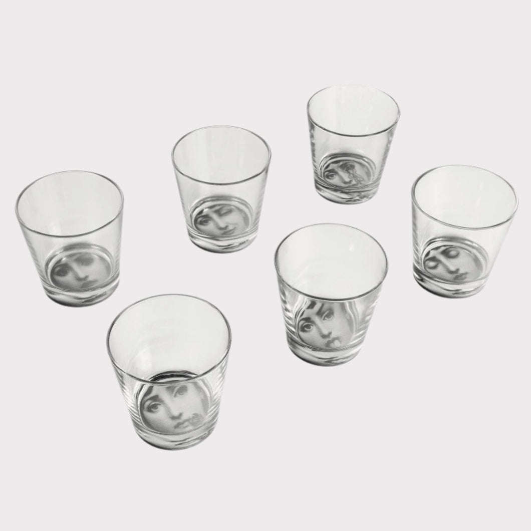 Fornasetti - Set 6 glasses Tema e Variazioni