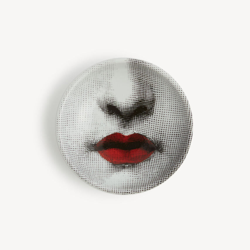 Fornasetti  - Round ashtray Red Lips Tema e Variazioni n°397