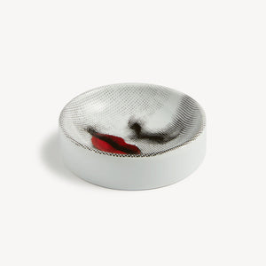 Fornasetti  - Round ashtray Red Lips Tema e Variazioni n°397