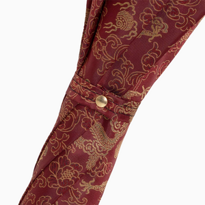 Golden Dragons Burgundy Umbrella