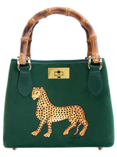 Load image into Gallery viewer, Ortigia - Velvet Bamboo Bag Green Jewel
