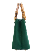Load image into Gallery viewer, Ortigia - Velvet Bamboo Bag Green Jewel