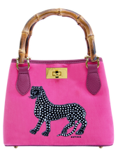 Load image into Gallery viewer, Ortigia - Velvet Bamboo Bag Pink