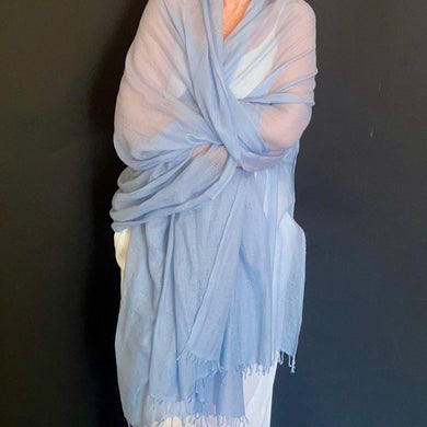 Cashmere Luxe Scarf Faded Denim