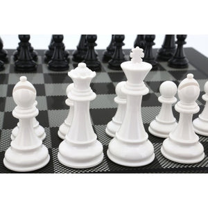 Dal Rossi Carbon Fibre Finish 20" Chess Set