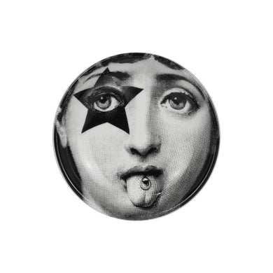 Fornasetti  - Round ashtray Tema e Variazioni n°381 b/w