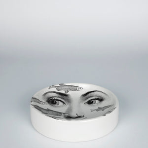 Fornasetti  - Round ashtray Tema e Variazioni n°392 b/w