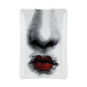 Fornasetti - Rectangular Bacio Tray - Red
