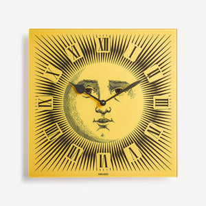 Fornasetti Wall Clock Sole - Yellow Sun