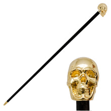 Load image into Gallery viewer, Pasotti Walking Stick - Gold Skull