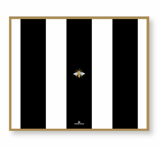 Manor Road Striped Bee Paper Placemat Pad